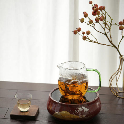 禾器 晶彩澄然煮茶器   高硼硅耐热玻璃大号公杯煮茶匀杯月牙过滤分茶器 商品图9