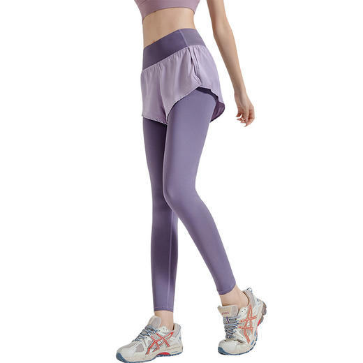 跃牌（呗咪纷纷系列）假两件瑜伽裤健身裤女速干显瘦长裤JSK017（直播仓） 商品图4