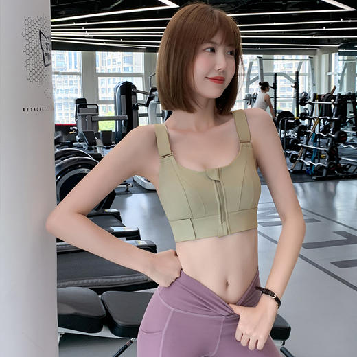 跃牌（呗咪纷纷系列）大码交叉美背魔术贴运动内衣 魔术贴文胸 商品图1