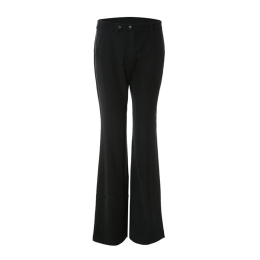 EITIE爱特爱春新款高腰时尚显瘦百搭通勤黑色喇叭裤休闲长裤A2305107 商品图4