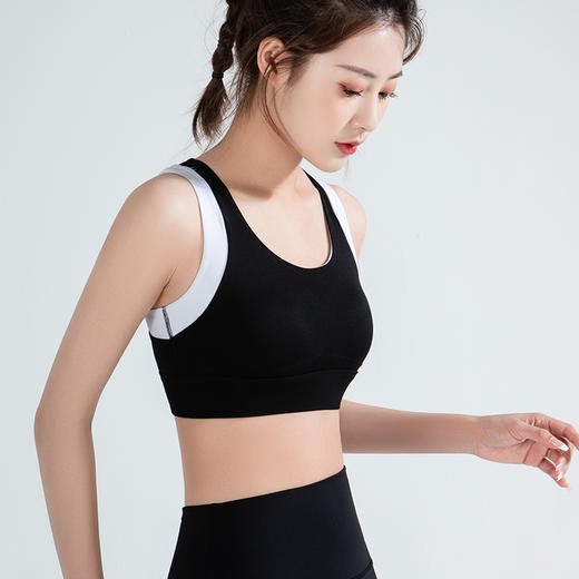 跃牌（呗咪纷纷系列）大码撞色假两件撞色文胸WX608 固定胸垫 商品图4