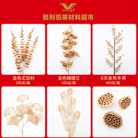 仿真年霄花桶材料蝴蝶兰秀球尤加利叶银杏金掌要求摇钱树孔雀毛柿子石榴黄金果五代同堂