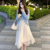 仙女裙温柔小个子2023夏季新款白色纱裙不规则a字网纱半身裙un07 商品缩略图3