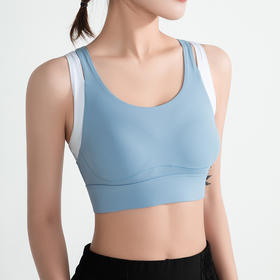 跃牌（呗咪纷纷系列）大码撞色假两件撞色文胸WX608 固定胸垫