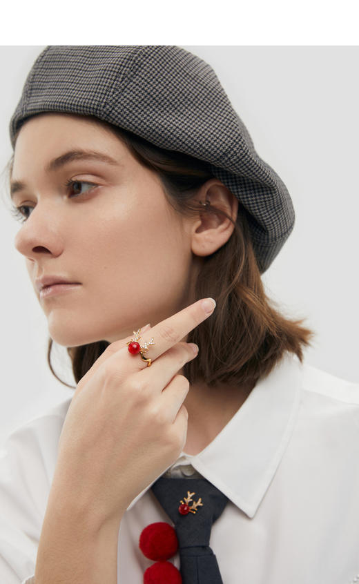 Westory2022年春季新款圣诞鲁道夫戒指可添加香味个性首饰 商品图1