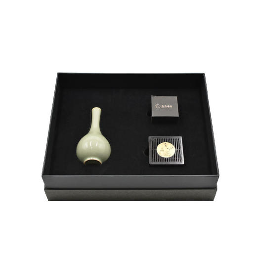 羽诗制造出品 寻香觅韵套装四方香盒青瓷花瓶文创礼盒 商品图4