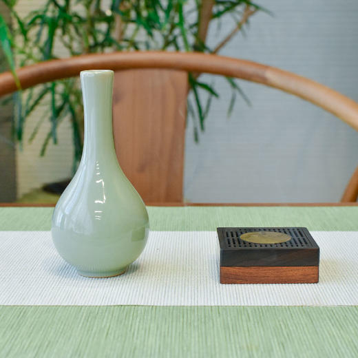 羽诗制造出品 寻香觅韵套装四方香盒青瓷花瓶文创礼盒 商品图0