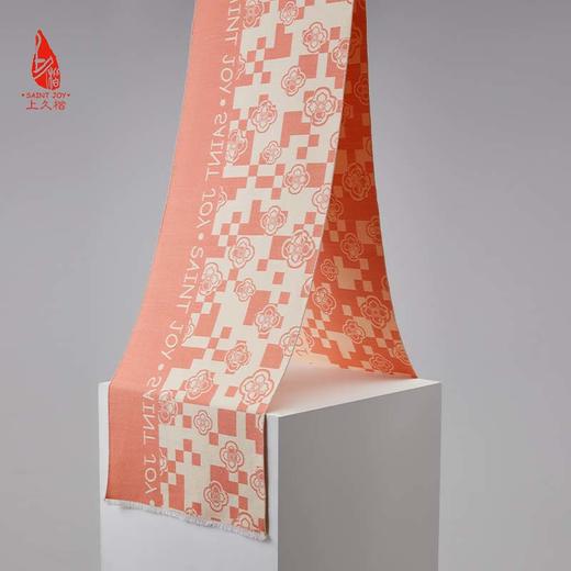SAINTJOY/上久楷 丝羊绒长巾 围巾  柿事如意 CJS22033-2 商品图0