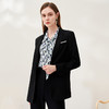 EITIE爱特爱春季新款时尚黑色干练显瘦百搭休闲通勤西装外套A2303103 商品缩略图1