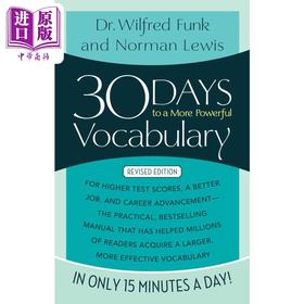 【中商原版】30 Days to a More Powerful Vocabulary 30天掌握词汇量英文图书