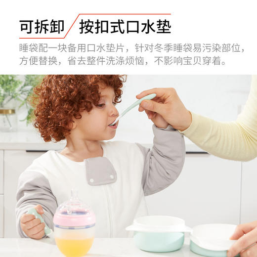 【美国进口匹马棉 宝宝可以“舔”的睡袋 】Adebo婴儿恒温睡袋秋冬款儿童分腿式婴儿加厚衣服防踢保温睡袋美国品牌 商品图3