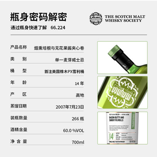 SMWS苏格兰麦芽威士忌协会 66.224  烟熏培根与无花果酱夹心卷（赠会籍一年） 商品图2