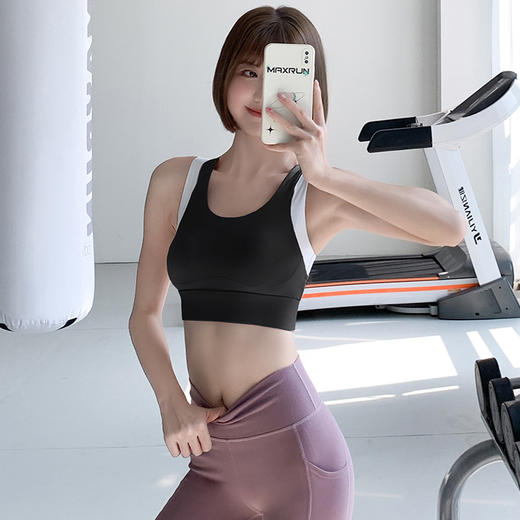 跃牌（呗咪纷纷系列）大码撞色假两件撞色文胸WX608 固定胸垫 商品图3