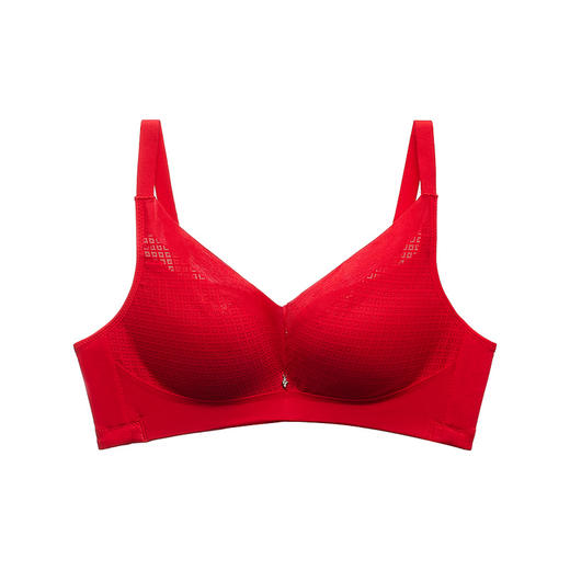 都市丽人内衣自然舒适中厚蕾丝四排扣树脂胶圈3/4杯常规文胸LB211A 商品图6