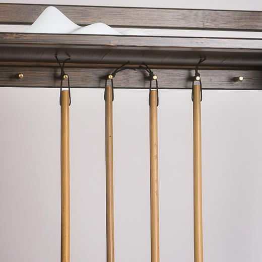 【庆学堂】天然楠竹高端文房四宝收纳架 毛笔挂架 毛笔架 置物架 多功能案头 商品图2