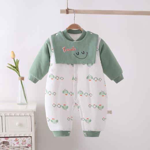 【可爱萌趣 保暖舒适】拜年服婴儿衣服新生儿夹棉连体衣宝宝秋冬季棉服外出服装哈衣爬爬 商品图10