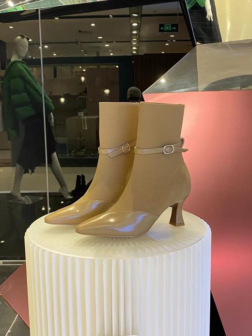 拼皮飞织袜靴 商品图0