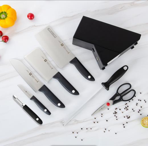 德国双立人Twin Point S 刀具8件套切菜刀剁骨刀蔬果刀剪刀磨刀棒削皮刀组合 商品图1