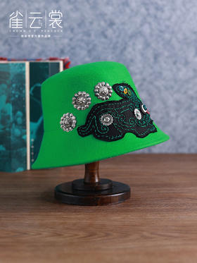 伏兔望月毛呢渔夫帽