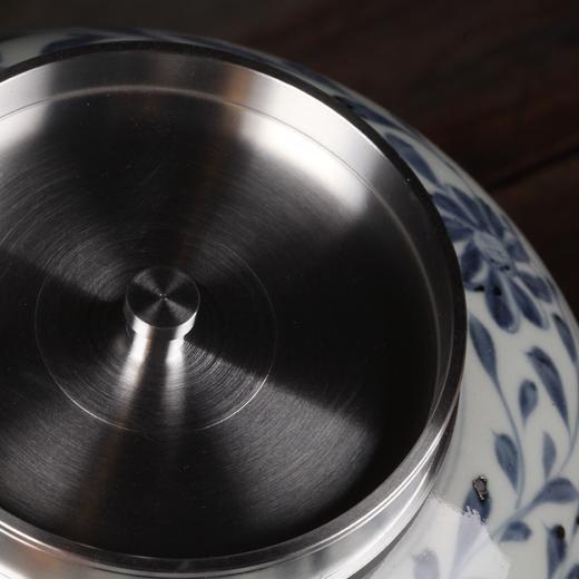 仿古【元·凤穿牡丹纹】锡口茶叶罐 商品图2