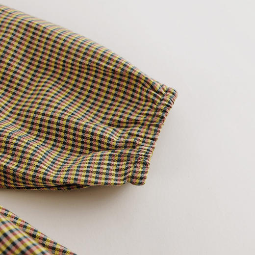 【马克珍妮 芦芙】春装新款 女童纯棉格子长袖连衣裙210567 商品图3