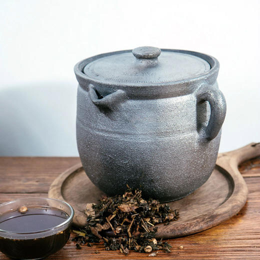 【双耳款4L | 古法药罐】非遗老匠人纯手工 荥经传统古窑烧制！无釉无添加（赠送开锅） 商品图1