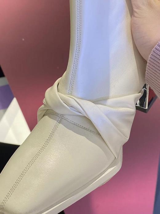 羊皮拧结金属方跟短靴 商品图2