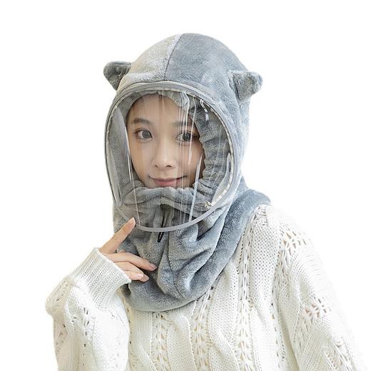 【循环包裹 聚热恒温】冬季儿童防风帽子围脖带面罩毛绒护耳帽套头帽保暖帽成人女保暖 商品图4