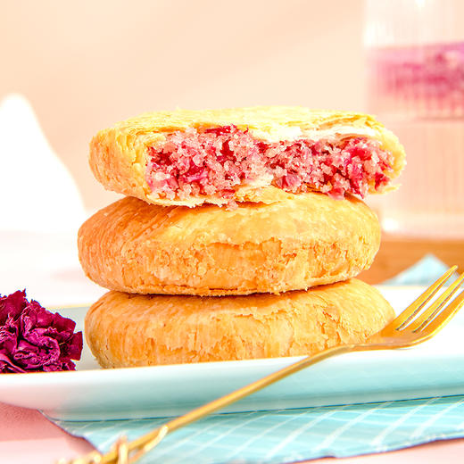 紫金玫瑰鲜花饼红盒装 商品图4