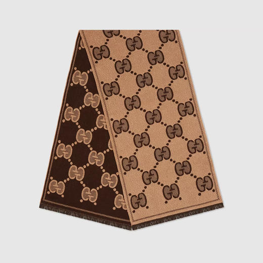 【二】GUCCI 古驰 女士 GG 羊毛提花围巾 混色 598993 3GC15 9764 商品图1