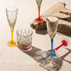 意大利ZECCHIN匠人手作玻璃杯 五彩斑斓的生活从杯开始