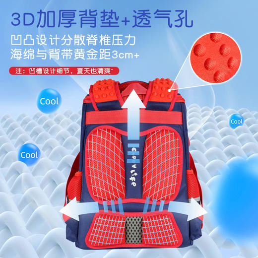 【爆款清仓】米小圈美好生活书包A款（蓝）/ B款（粉） 颜色任选  小学生书包（3-6年级） 商品图4