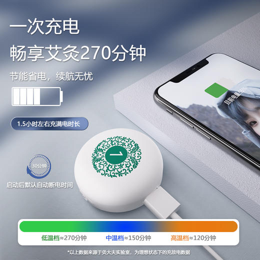 [2025]  灸大夫随心灸 隔物灸仪 自带按钮控温  tabc充电口充电 100套清完即止  质保两年 只换不修 商品图2