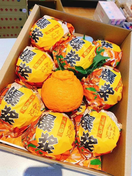 周三取货：【爆浆春见礼盒】一箱毛重8斤左右，果肉饱满，甜嫩多汁，好吃不上火！！！ 商品图5