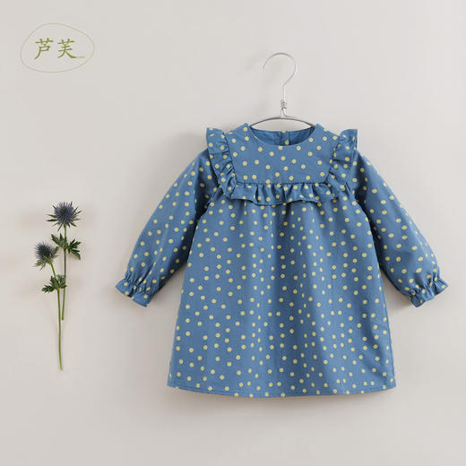 【马克珍妮 芦芙】春装新款 纯棉木耳边碎花连衣裙230020 商品图2