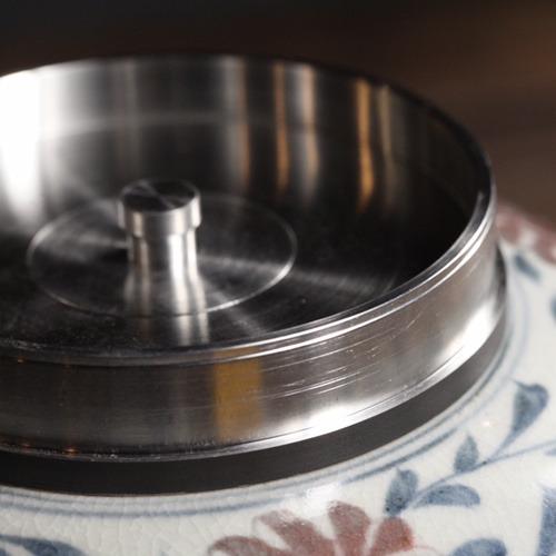 仿古【元·莲塘鸳鸯纹】锡口茶叶罐 商品图4