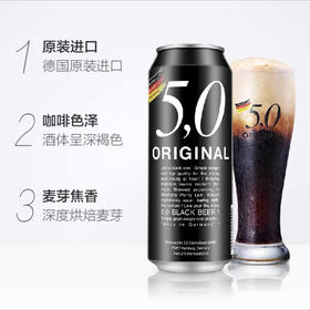 德国进口5.0白啤酒500ml拉罐原浆自然浑浊型小麦啤酒