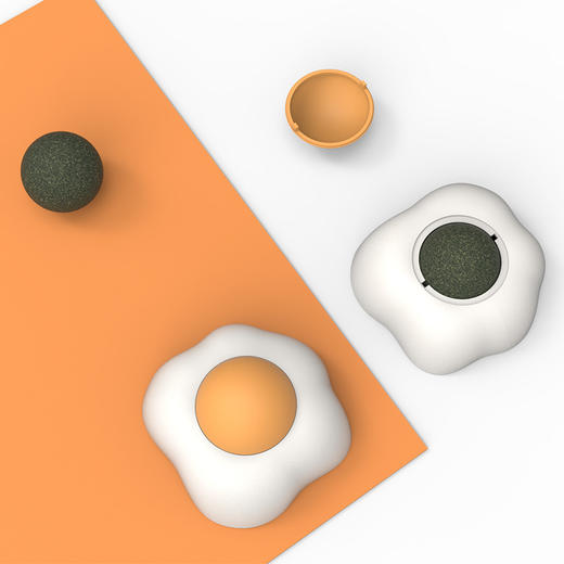 荷包蛋猫薄荷球 舔舔乐自嗨猫玩具 背部可贴 缓解压力 助排毛球 商品图4