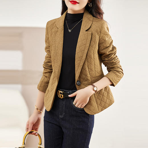 外套短款纯色时尚气质修身显瘦小个子休闲洋气上衣HR-WG98259 商品图0