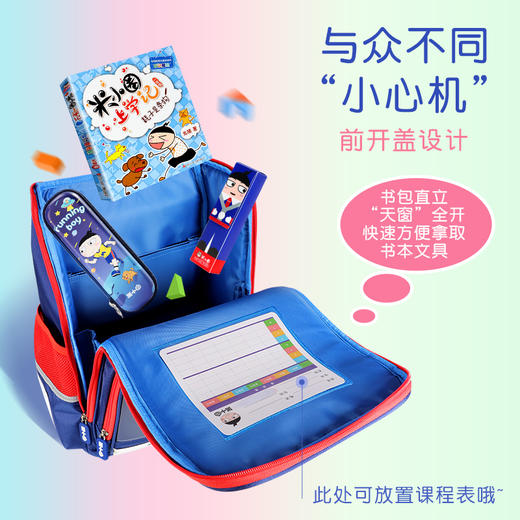 【爆款清仓】米小圈美好生活书包A款（蓝）/ B款（粉） 颜色任选  小学生书包（3-6年级） 商品图3
