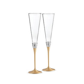真爱相随金色香槟杯对杯
