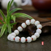 和田玉籽料（白玉）玉珠手串/苹果珠12*10mm 商品缩略图1