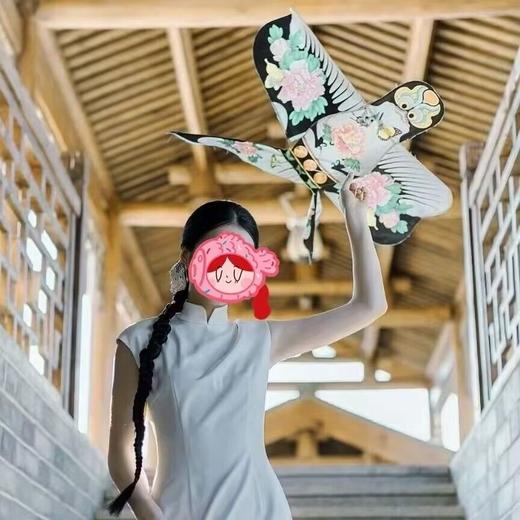 小红书同款沙燕金鱼风筝 结婚拍照道具新年拍照古风纸鸢制婚服 商品图2