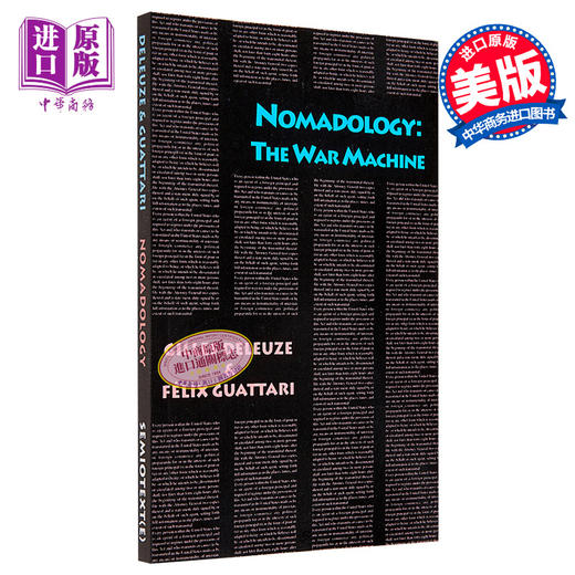 【中商原版】Nomadology:The War Machine 英文原版 游牧学：战争机器（德勒兹） Gilles Deleuze 商品图0