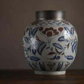 仿古【元·菊瓣纹】锡口茶叶罐