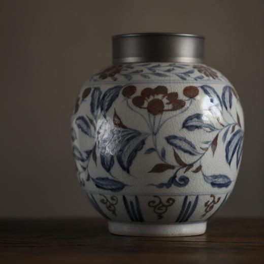 仿古【元·菊瓣纹】锡口茶叶罐 商品图0