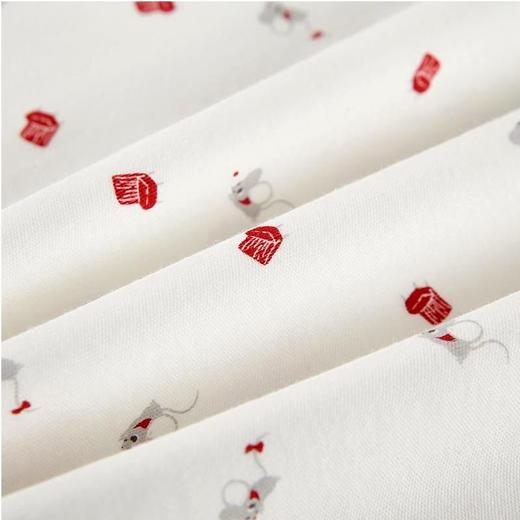 英氏儿童四季内衣女宝宝红色喜庆纯棉秋衣2件装YLTAJ00001A01 商品图4