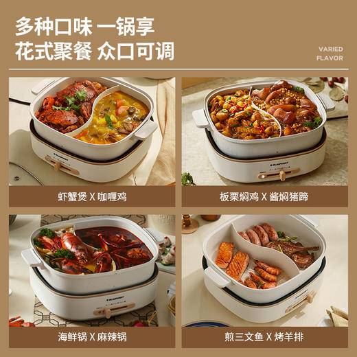 德国蓝宝分体鸳鸯电火锅家用多功能分体式6L大容量电炒菜锅电煮锅 商品图0