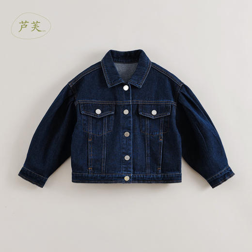 【马克珍妮 芦芙】春装新款 女童落肩袖纯棉牛仔外套230170 商品图1