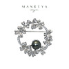 Manreya玛芮雅“倾城花环”大溪地黑珍珠胸针 商品缩略图0